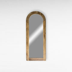 Chora Barefoot Luxury Living arched wood mirror, natural wood finish, 200cm H x 80cm W