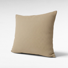 Chora Barefoot Luxury Living square beige textured throw pillow, 50x50 cm decorative cushion for home decor