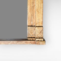 Chora Barefoot Luxury Living carved wood mirror with ornate detailing, natural wood finish, 135cm height.