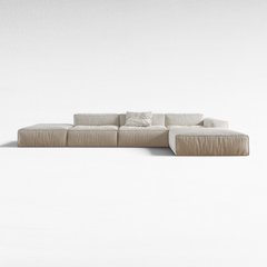 Chora Barefoot Luxury Living modular sofa in neutral fabric with low-profile design in a modern living room setting