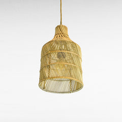 Chora Barefoot Luxury Living natural rattan cone pendant lamp, handcrafted bamboo, Φ25xH45 cm, eco-friendly lighting