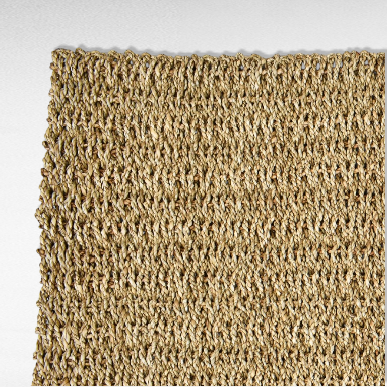 Chora Barefoot Luxury Living synthetic rattan doormat in a natural woven texture, 80x40 cm rectangular floor mat.
