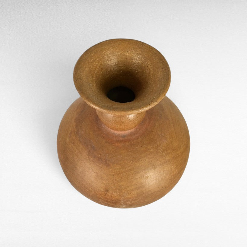 Chora Barefoot Luxury Living terracotta vase, 40cm height, with a wide opening and bulbous body.