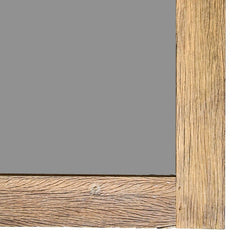 Chora Barefoot Luxury Living wood mirror with a rustic, weathered wood frame, 200cm H x 80cm W.