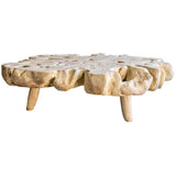 BLEACHED COFFEE TABLE LONGANA WOOD 170x150x50cm - Chora Mykonos