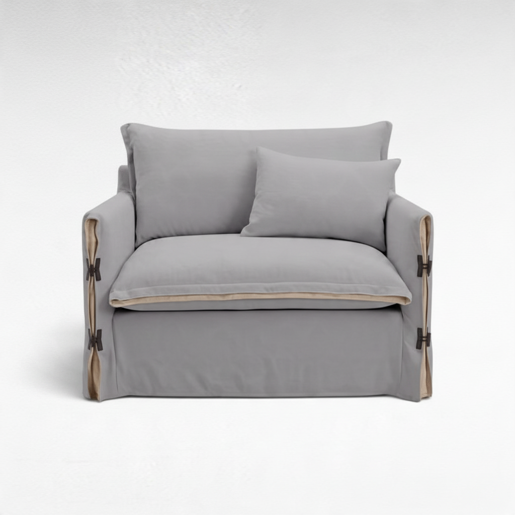 SOFA 2 SEATS WHITE LINEN W130 |D100 |H85 CM