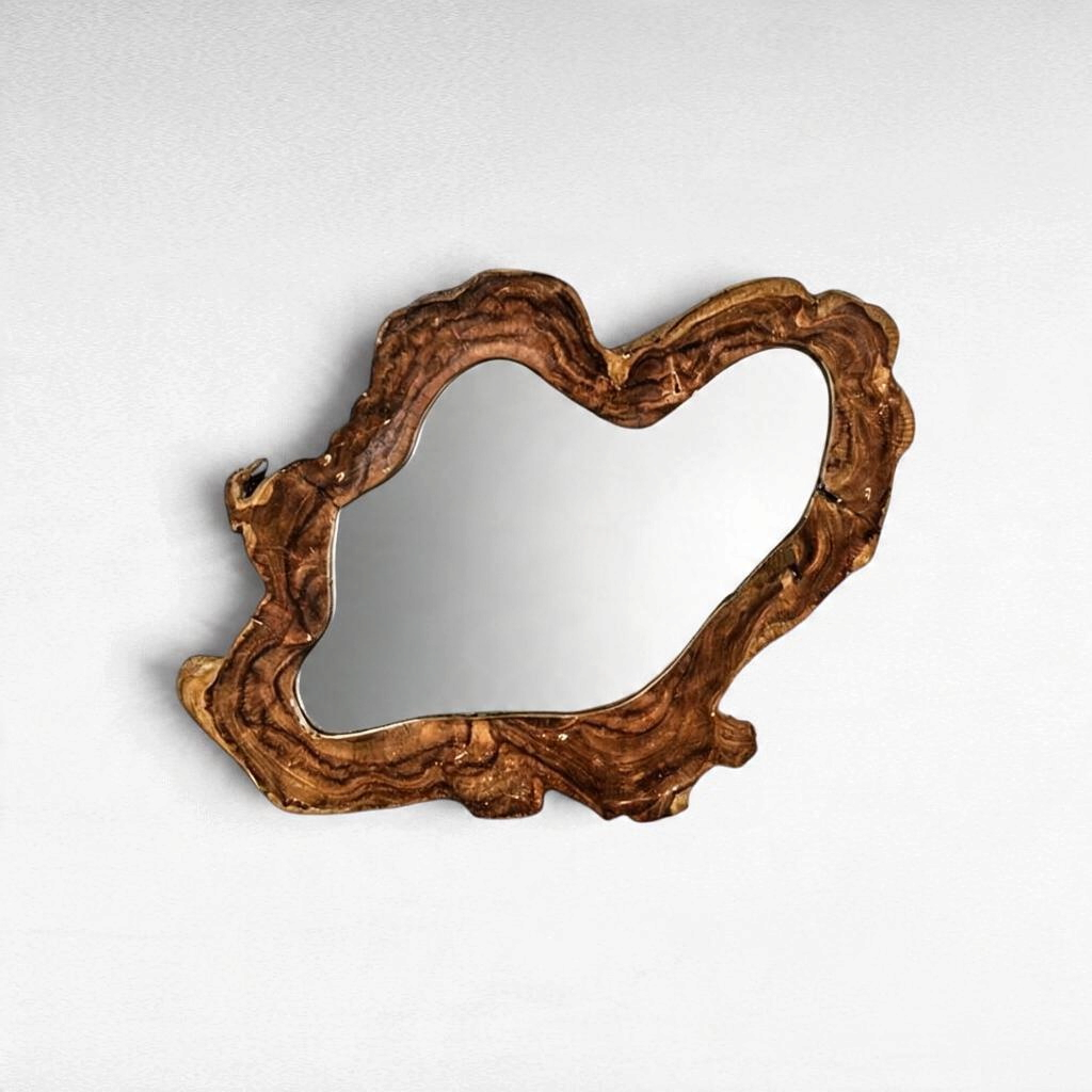 MIRROR TEAK WOOD