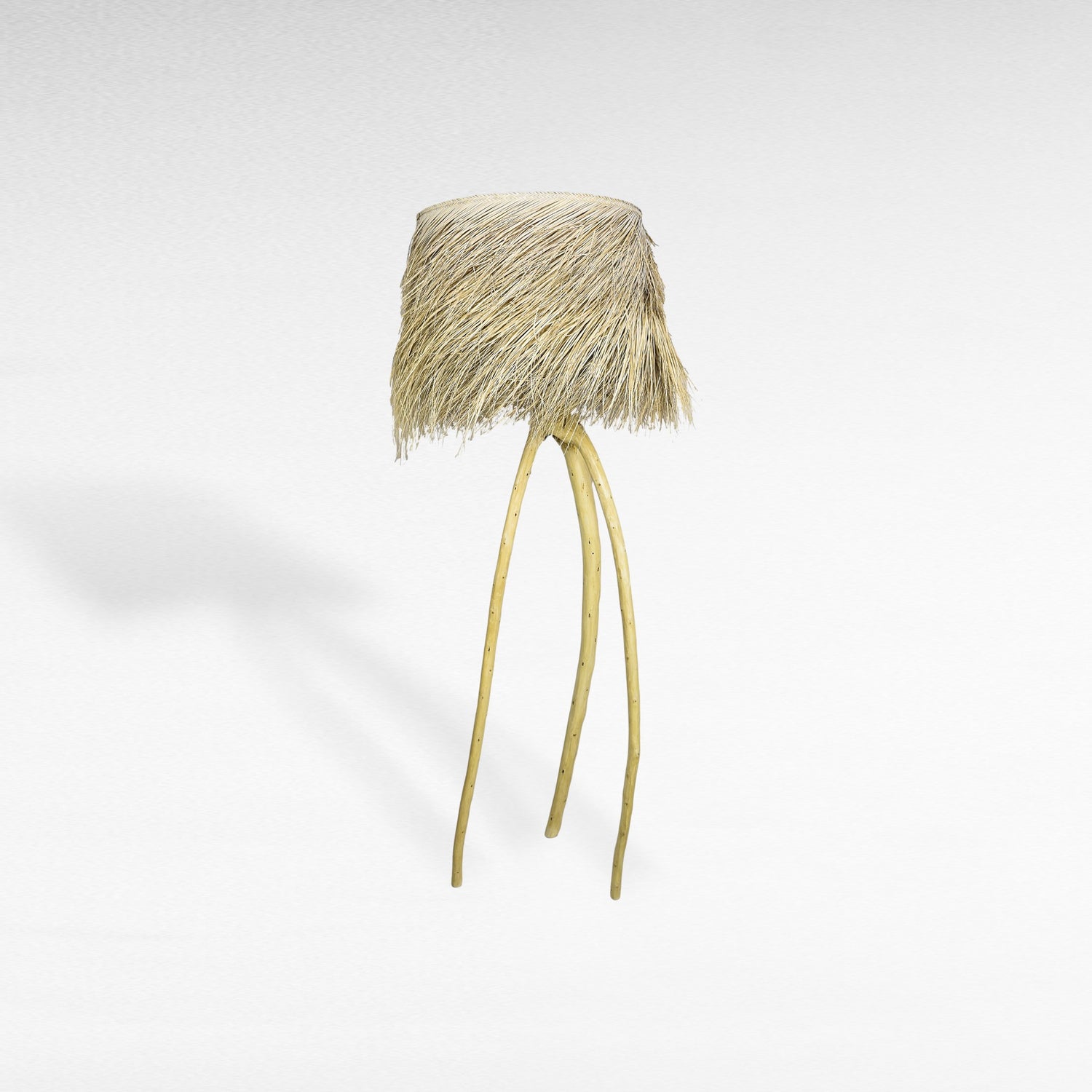 Natural Teak Wood Floor Lamp