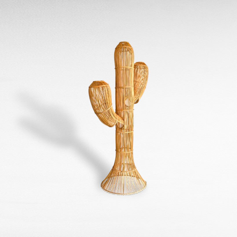 Natural Bamboo Cactus Floor Lamp