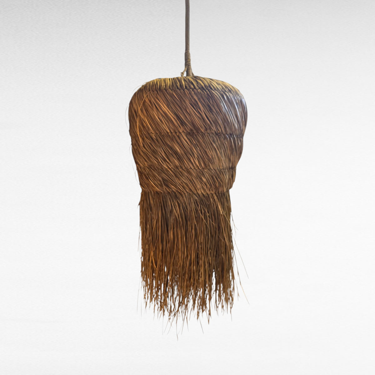 NATURAL STRAW WITH FRINGES Φ50 |H90 cm