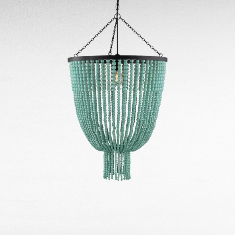 WOODEN BEADS TURQUOISE TEARDROP SHAPE Φ50 |H70 cm