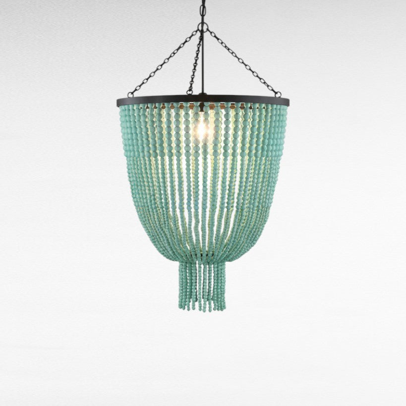 WOODEN BEADS TURQUOISE TEARDROP SHAPE Φ50 |H70 cm