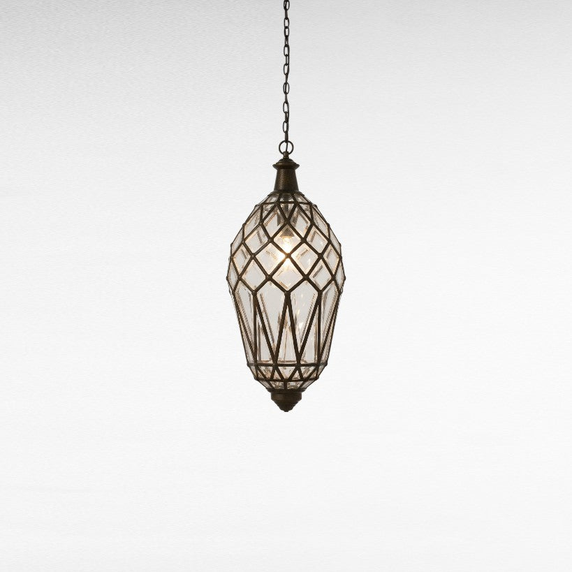 BRONZE AND GLASS DROP SHAPE Φ25 |Η40 cm