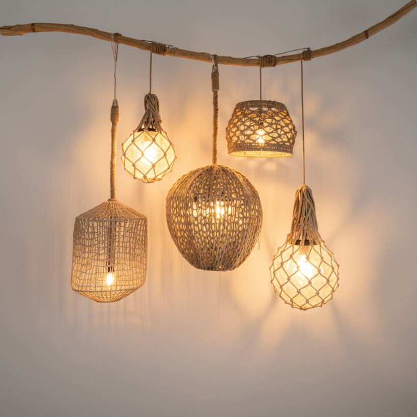 ROPE HANDMADE SPHERICAL SHAPE Φ60 |H60 cm