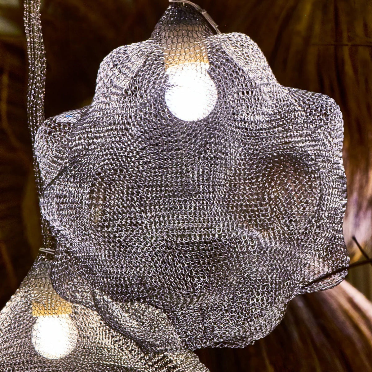 METAL WIRE HANDWOVEN NEBULA SHAPE Φ40 |H40 cm