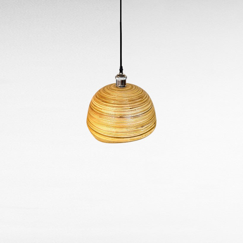 NATURAL LAYERED BAMBOO HALO SHAPE Φ30 |H30 cm