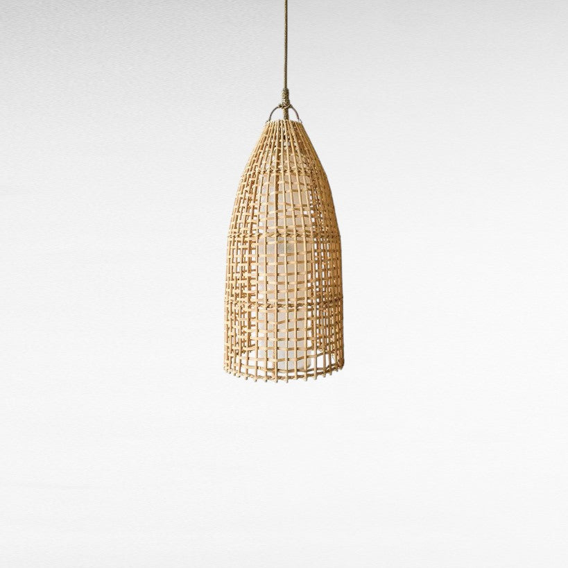 NATURAL RATTAN DOME SHAPE WITH POLYESTER TUBE Φ38|H110 cm