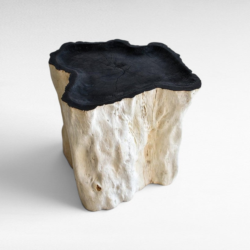 LYCHEE WOOD SIDE TABLE 50x40x50cm - Chora Mykonos