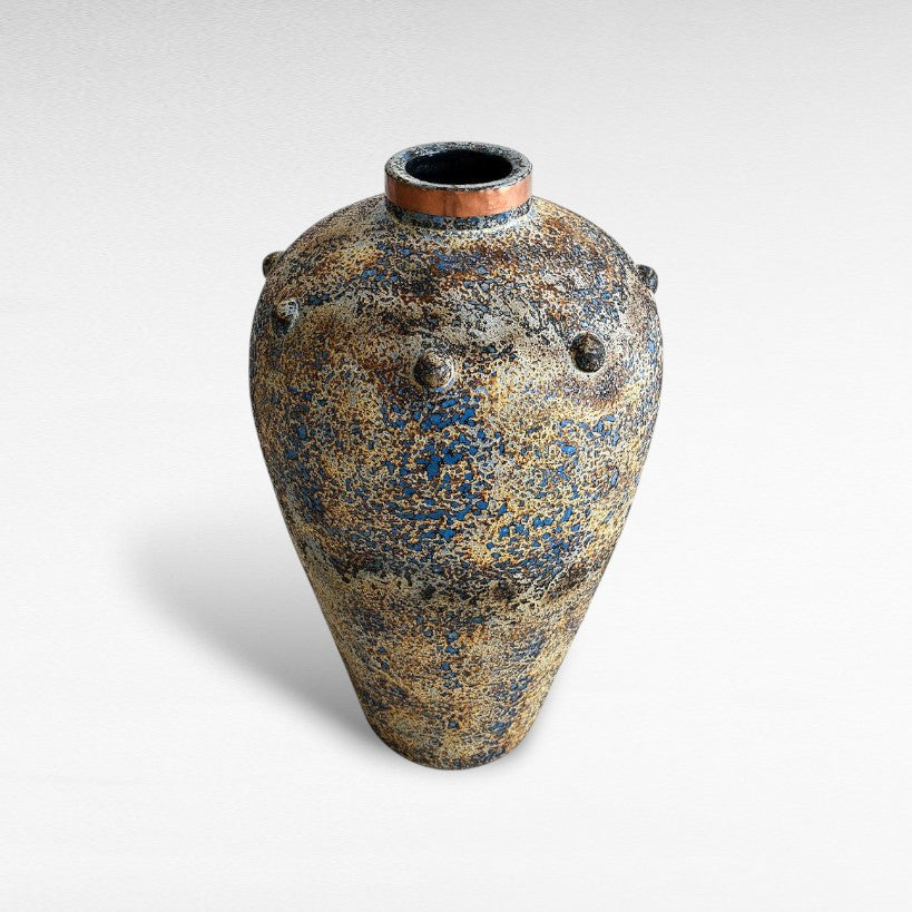 POT WITH COOPER RING - Chora Mykonos
