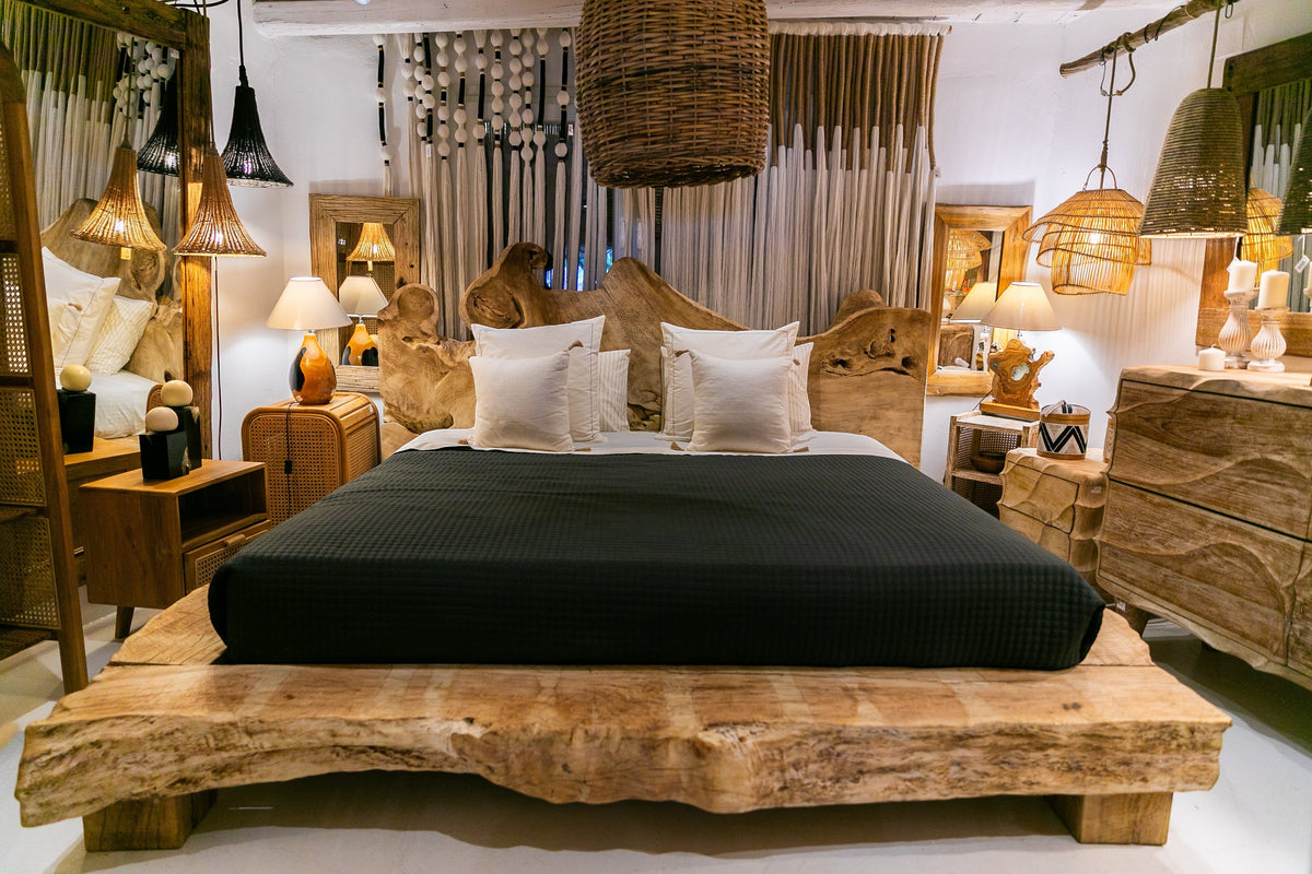 HANDMADE WALL DECOR OFF-WHITE & CARAMEL W120 |H240 CM