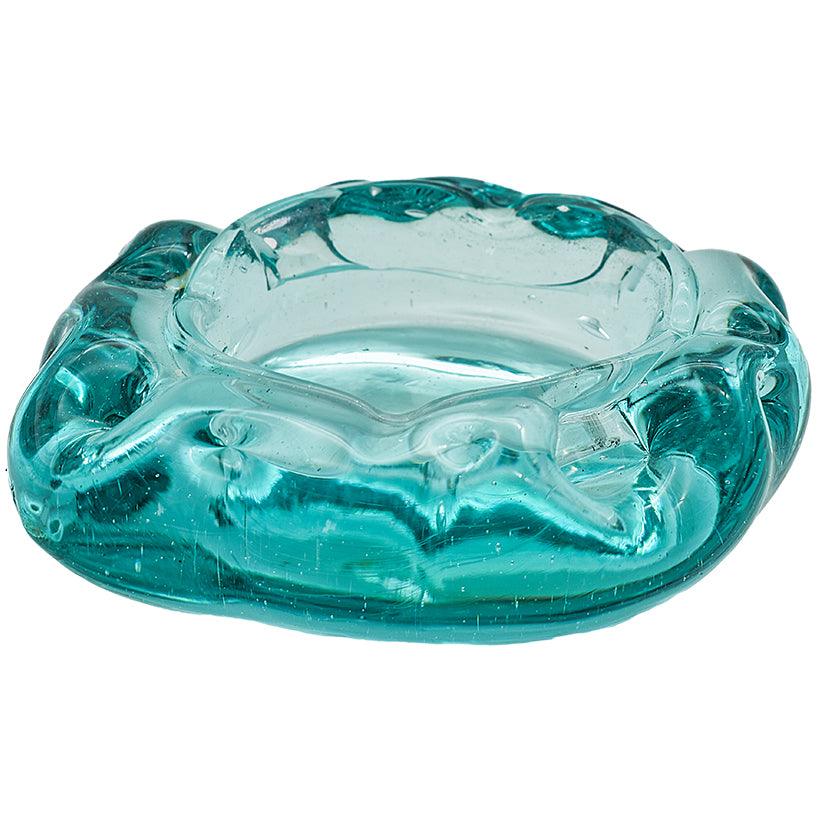 ASTRAY BLOWN GLASS CLEAR TURQOISE - Chora Barefoot Luxury Living