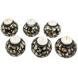 CANDLE HOLDER / SET OF 6 / 9x9x7cm - Chora Mykonos