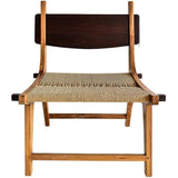 CHAIR ROPE & TEAK WOOD 60x60x87cm - Chora Mykonos