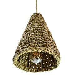 ROPE PENDANT LIGHT NATURAL 20x20x32cm - Chora Mykonos