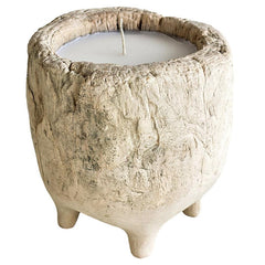 WOODEN BLEACHED CANDLE SMALL - Chora Mykonos