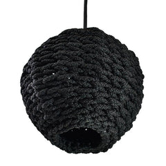 PENDANT LIGHT ROPE BLACK 20x25cm - Chora Mykonos