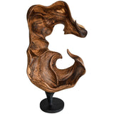 SCULPTURED TEAK WOOD NATURAL - Chora Mykonos