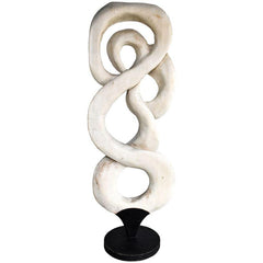 SCULPTURED WOOD BLEACHED DECO 64x40x175cm - Chora Mykonos