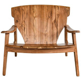 NATURAL COLOR TEAK WOOD ARMCHAIR - Chora Mykonos