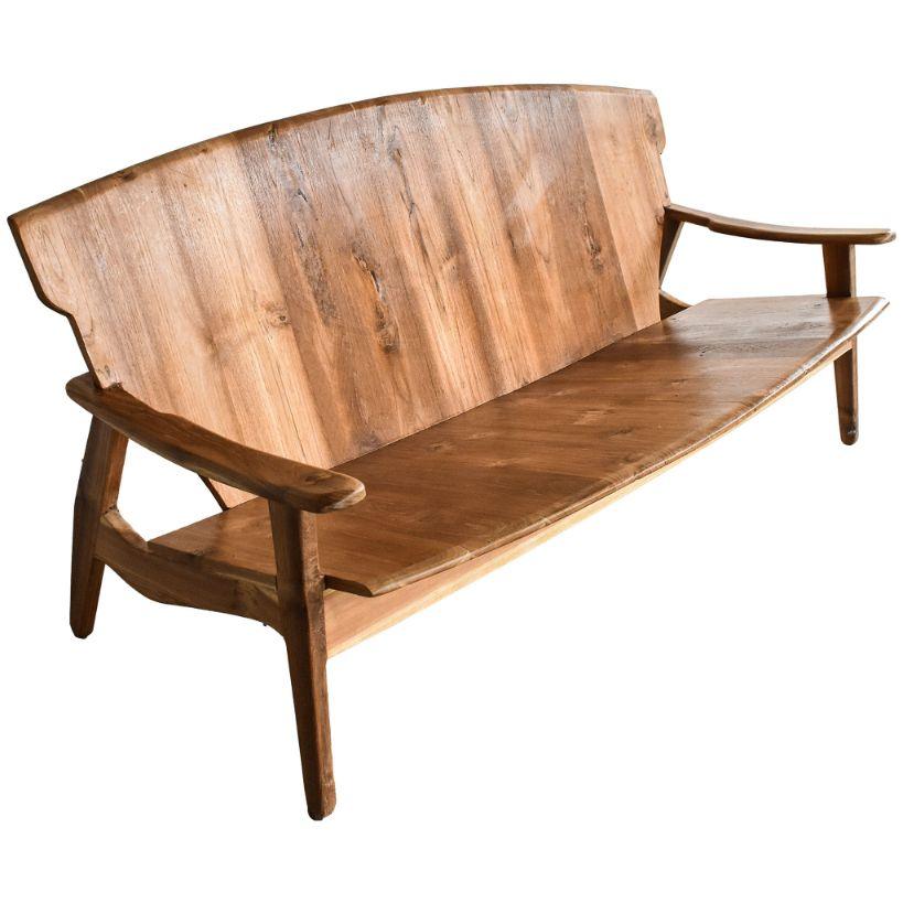 NATURAL COLOR TEAK WOOD SOFA - Chora Mykonos