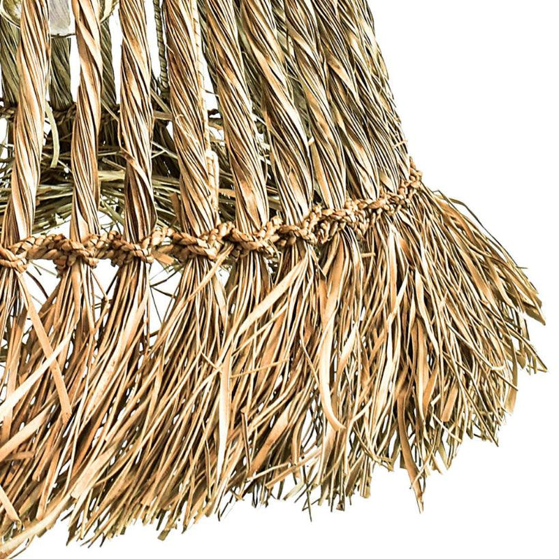 PENDANT LIGHT GRASS & PANDAN LEAF NATURAL 40x40x65cm Chora Mykonos